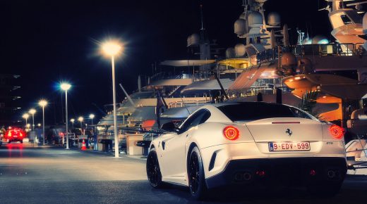 Ferrari GTO White at Night