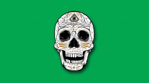 Day Of The Dead Skull Green Wallpaper HD for Desktop Widescreen Wallpaper Download Free