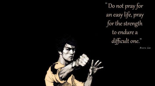 Bruce Lee Inspirational Quote on Life High Definition Desktop Monitor Mobile Wallpaper