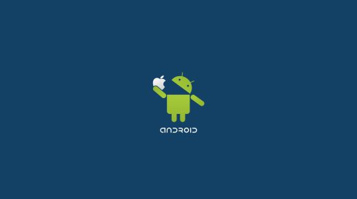 Android Eating Apple Logo HD Wallpaper Backgrounds for mobile and PC Free images Download