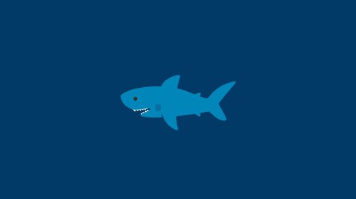 Blue Shark Cartoon Wallpaper