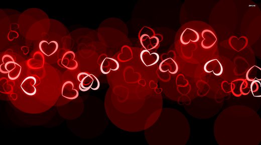 Glowing Hearts Happy Valentines Day 2015 HD Desktop Wallpaper
