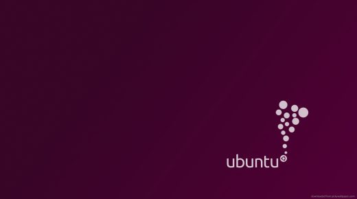 Ubuntu Logo Purple HD Desktop Wallpaper